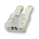 25 Amp MICRO2™ Fuses 32V White Pack of 5 - Click Image to Close